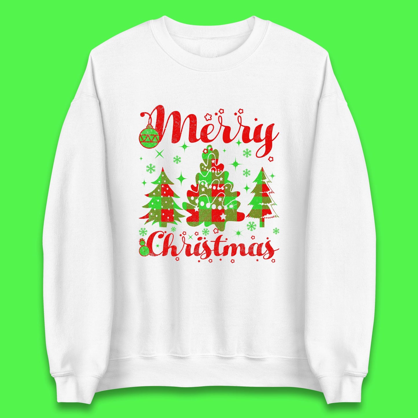 merry christmas trees sweatshirt
