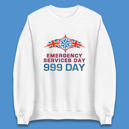 Emergency Services Day 999 Days United Kingdom Emergency Services First Responder Annual Holiday Unisex Sweatshirt