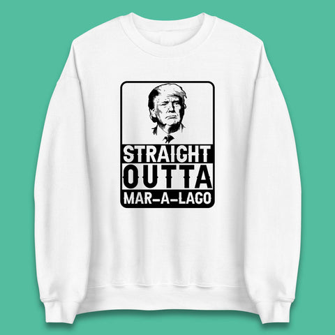 Donald Trump Straight Outta Mar-A-Lago USA Mugshot President Elections 2024 Unisex Sweatshirt