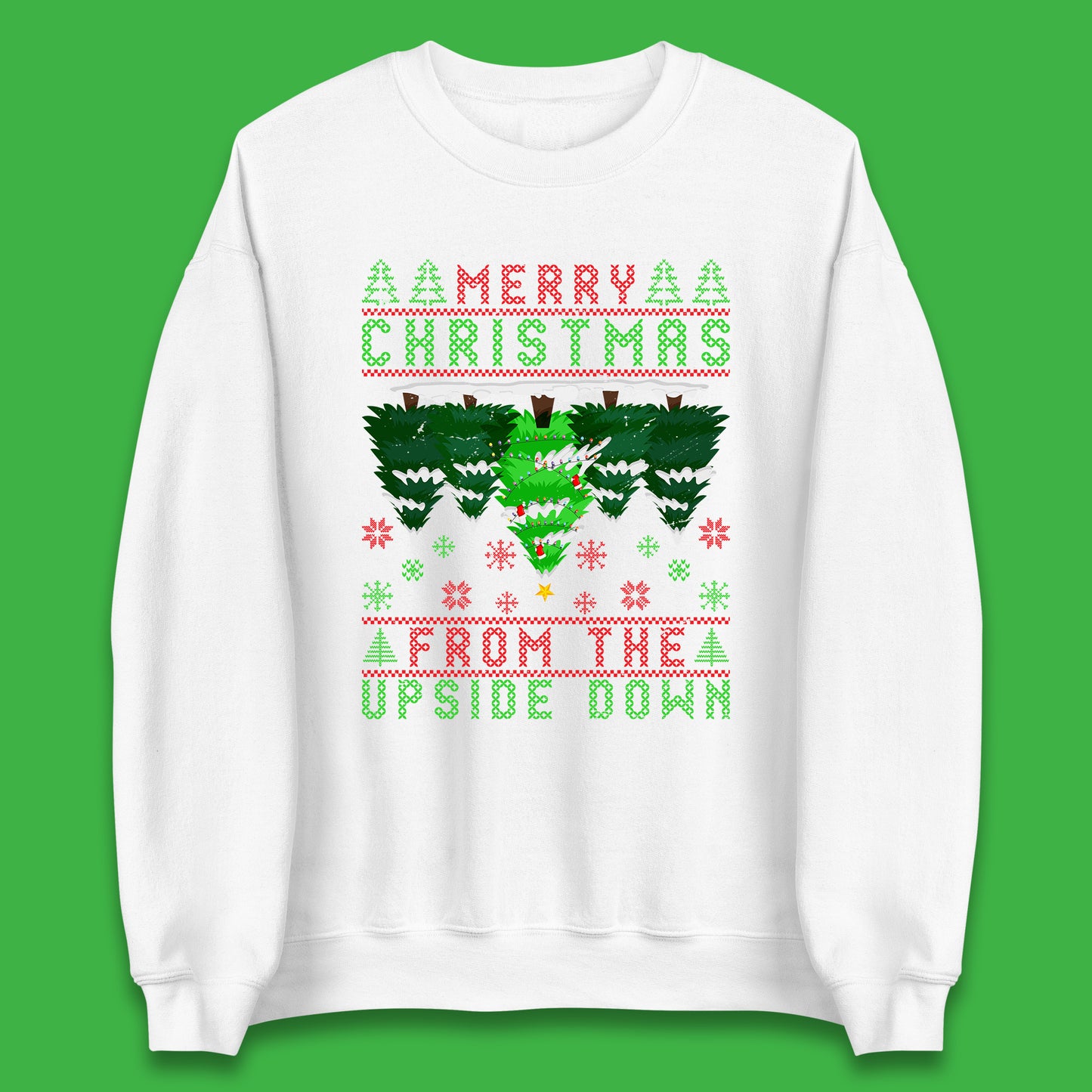 merry christmas from the upside down tree sweatshirt