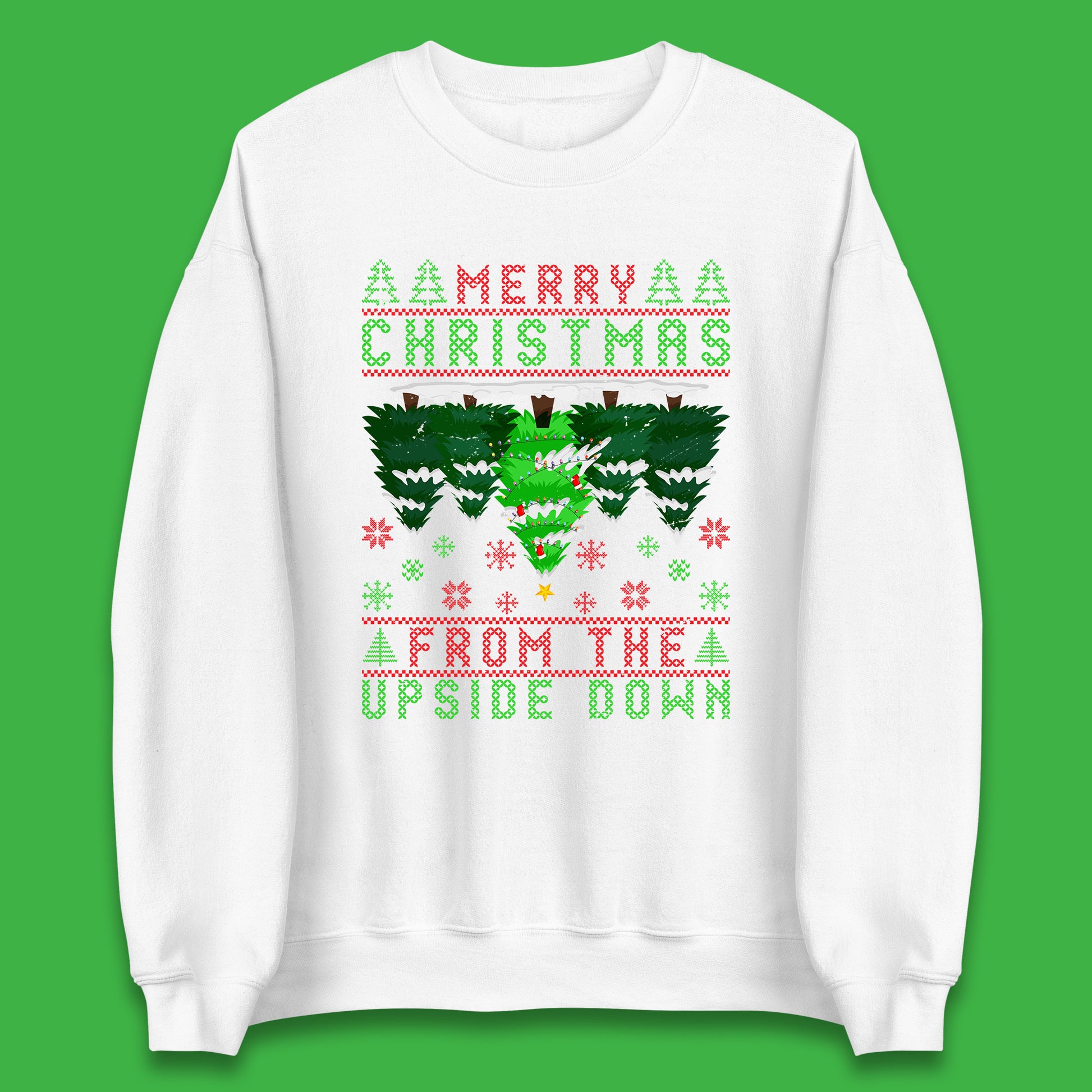 merry christmas from the upside down tree sweatshirt