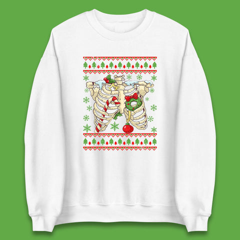 Christmas Ribs Skeleton Unisex Sweatshirt