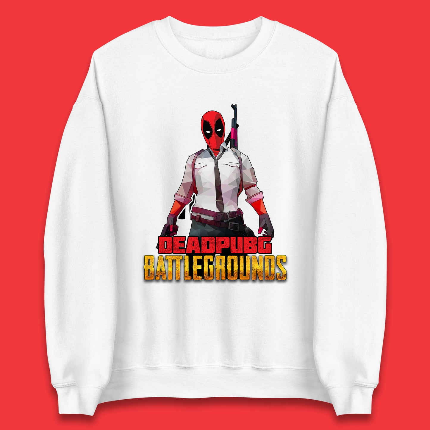 Deadpubg Battlegrounds Deadpool FPS Comic PUBG PlayerUnknown'S Battlegrounds Inspired Parody Gaming Unisex Sweatshirt