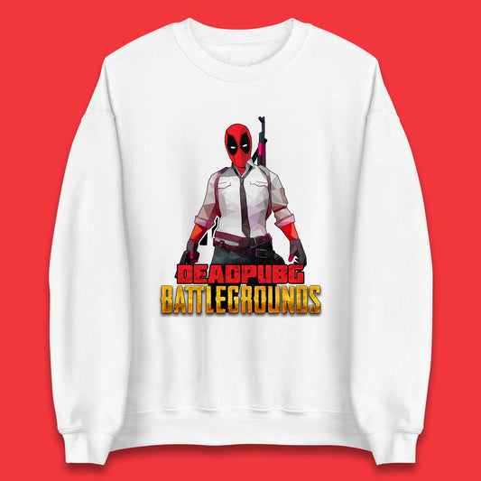 Deadpubg Battlegrounds Deadpool FPS Comic PUBG PlayerUnknown'S Battlegrounds Inspired Parody Gaming Unisex Sweatshirt
