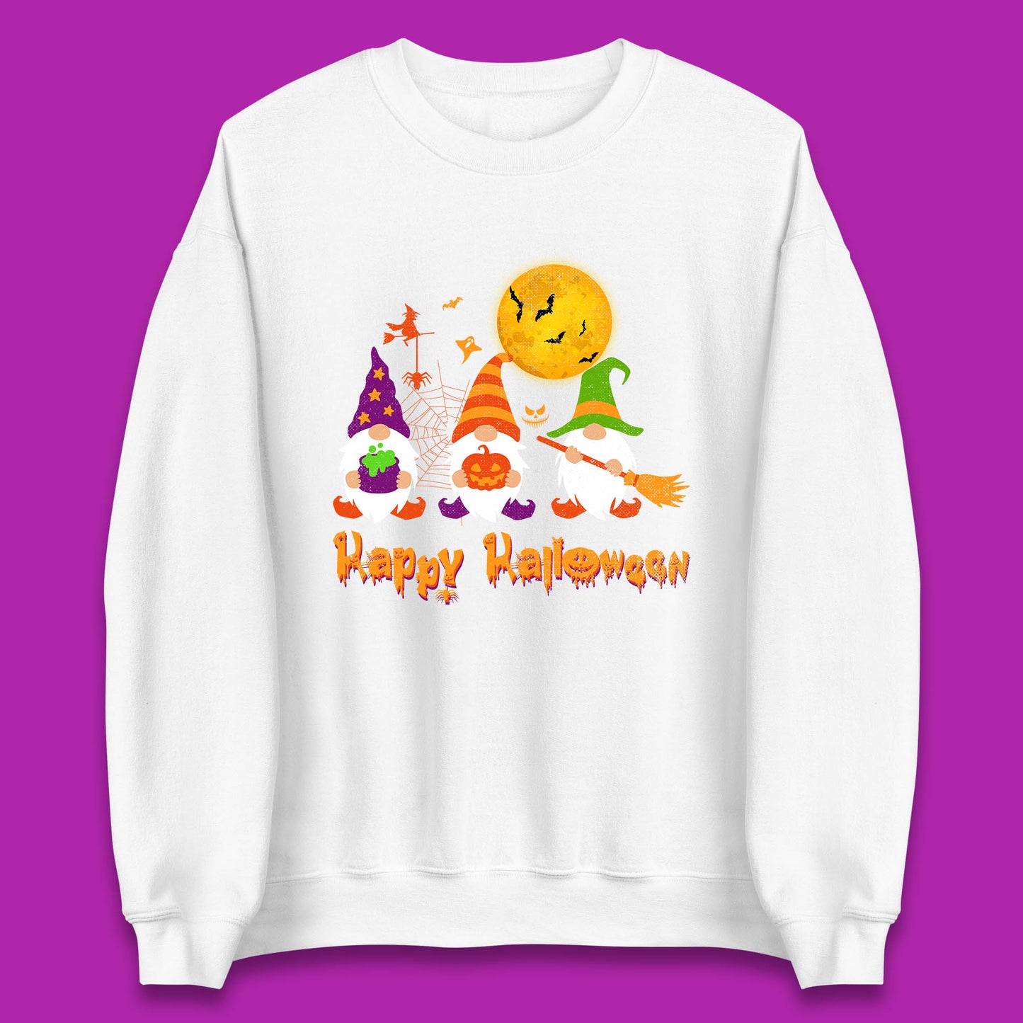 Happy Halloween Gnomies Spooky Witch Gnomes Scary Gnome Lover Unisex Sweatshirt