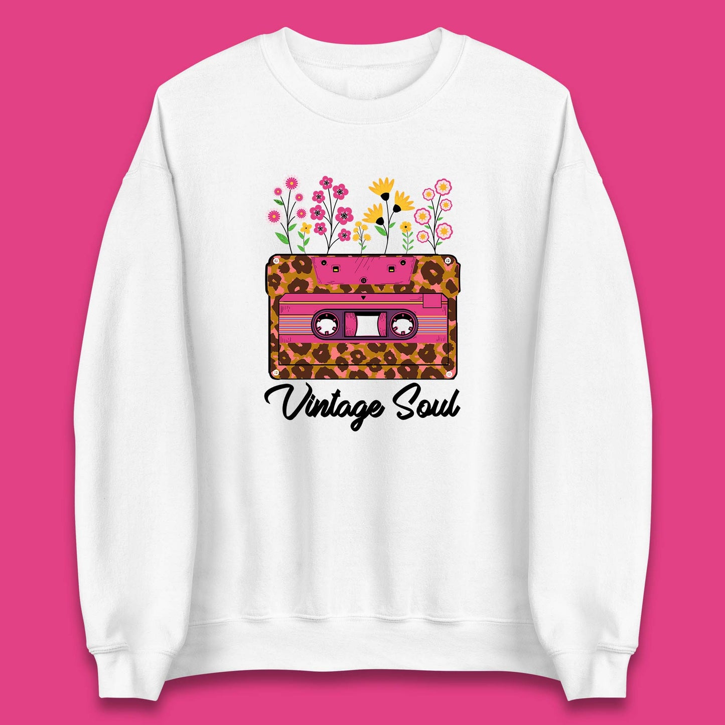 Vintage Soul Western Floral Cassette Tape Retro Wildflower Music Mixtape 80’s 90's Country Music Nostalgia Unisex Sweatshirt