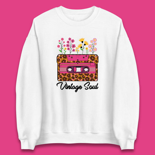 Vintage Soul Western Floral Cassette Tape Retro Wildflower Music Mixtape 80’s 90's Country Music Nostalgia Unisex Sweatshirt