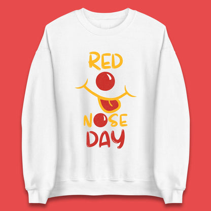 Red Nose Day Smiley Face Unisex Sweatshirt
