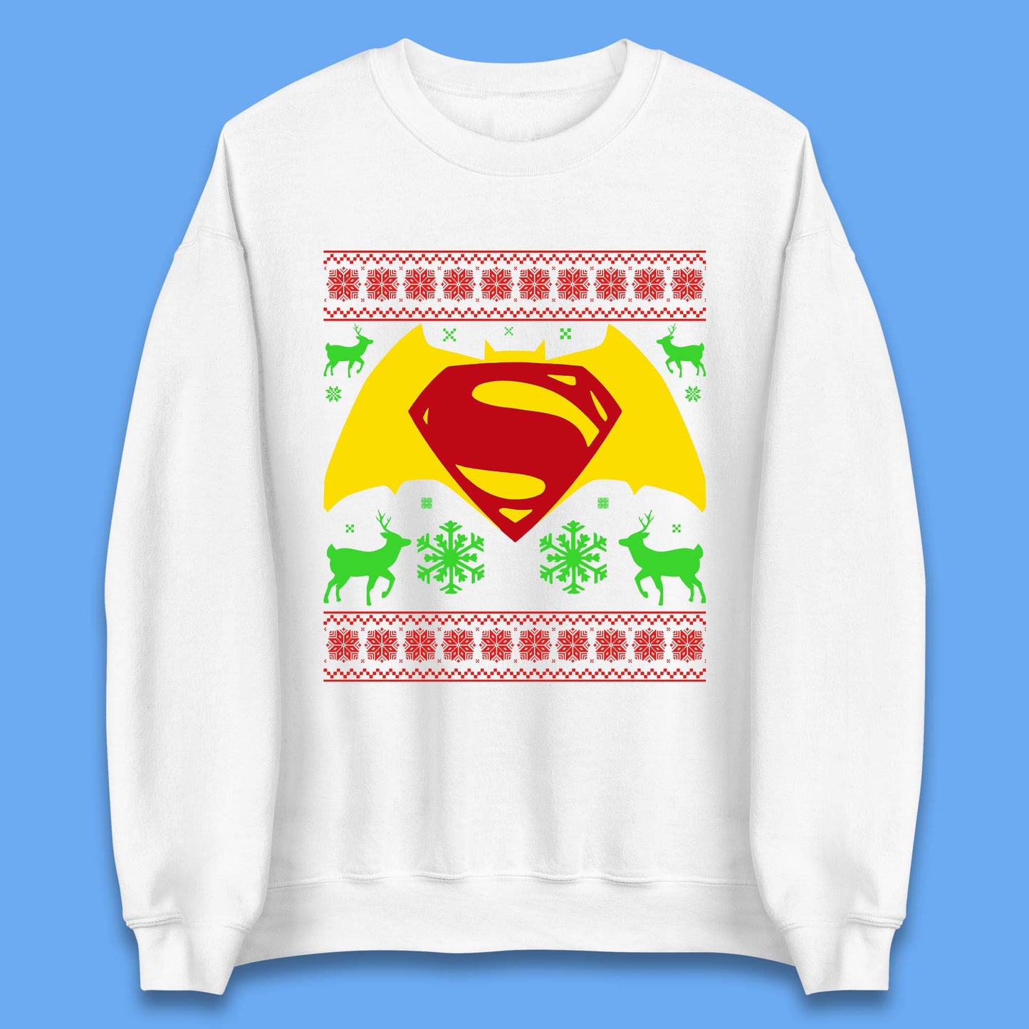 Batman V Superman Christmas Jumper Mens
