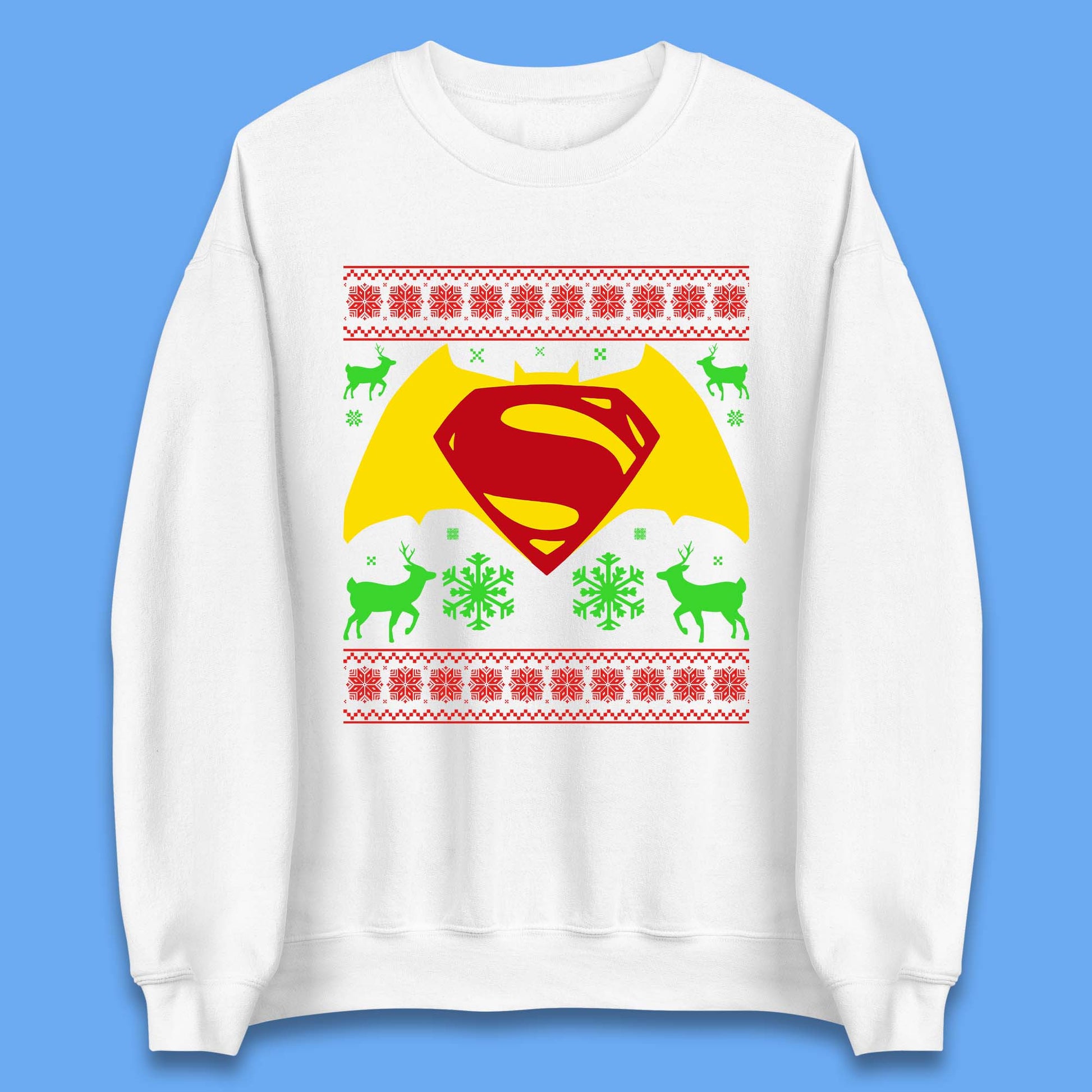 Batman V Superman Christmas Jumper Mens