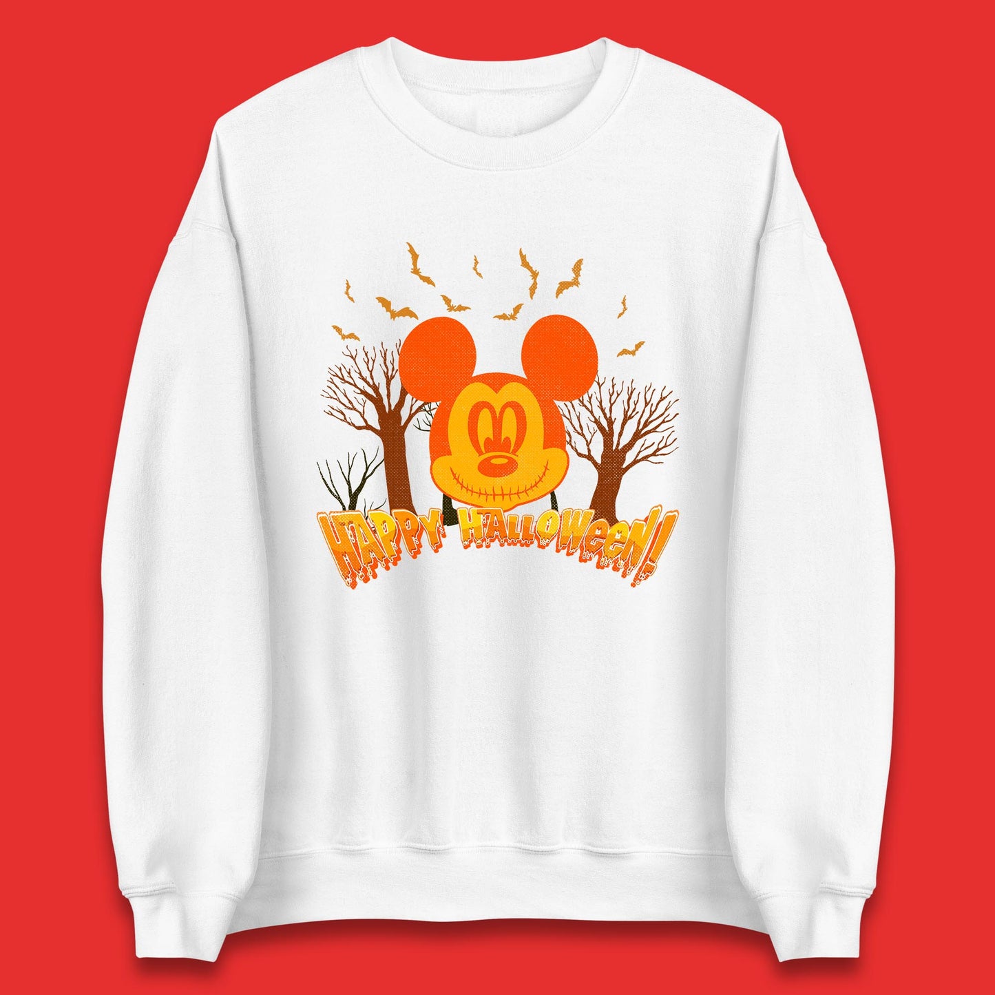 Happy Halloween Mickey Mouse Horror Scary Spooky Jack Face Halloween Disney Trip Unisex Sweatshirt