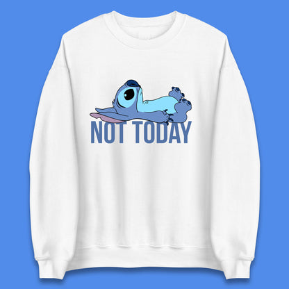 Lazzy Disney Ohana Not Today Laying Ohana Lilo & Stitich Disneyland Cartoon Character Walt Disney Unisex Sweatshirt