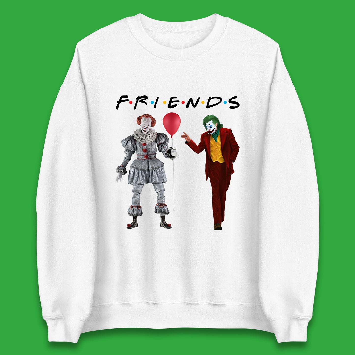 IT Pennywise Clown And Joker Friends Inspired Horror Scary Halloween Movie Characters Unisex Sweatshirt