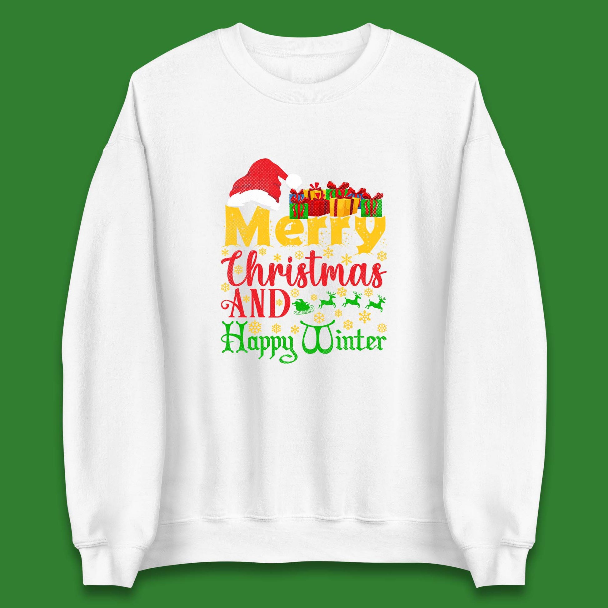 merry christmas and happy winter sweatshirt