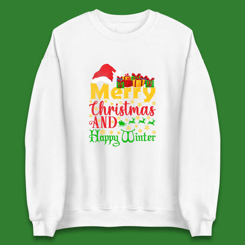 Merry Christmas And Happy Winter Xmas Holiday Festive Season Unisex Sweatshirt