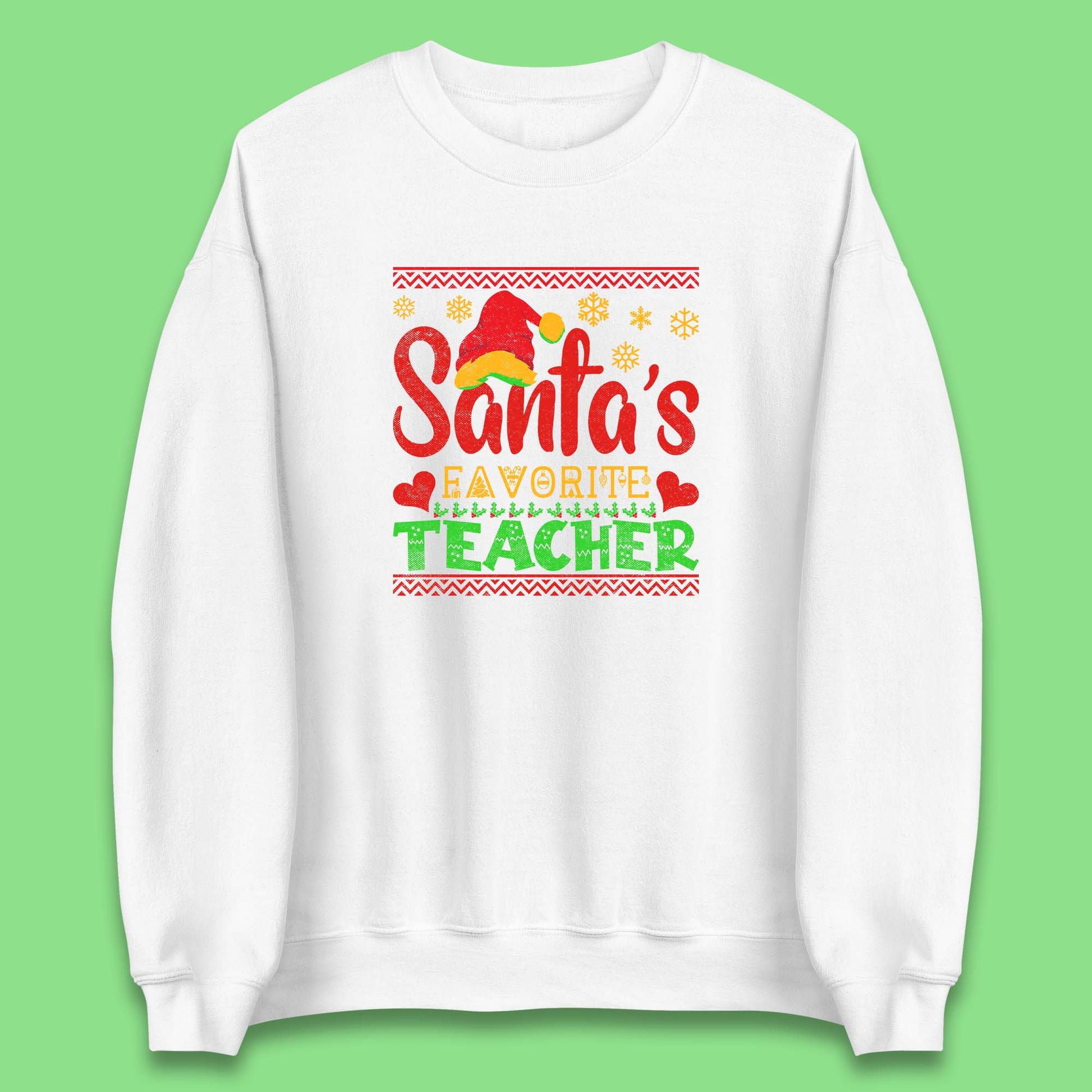 christmas santas favorite teacher sweatshirt