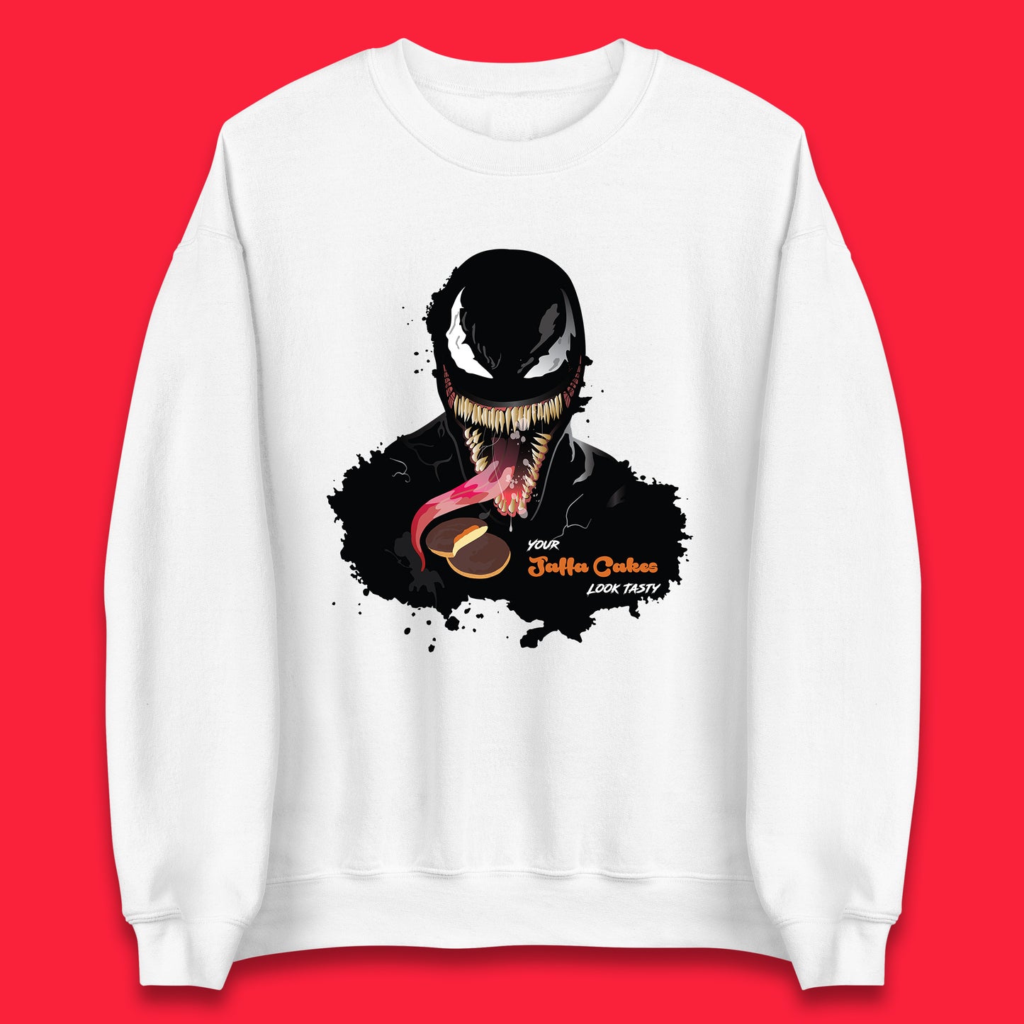 Venom Your Jaffa Cakes Look Tasty Marvel Avengers Venom Face Marvel Comics Movie Character Unisex Sweatshirt
