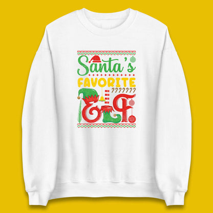 christmas santas favorite elf costume sweatshirt