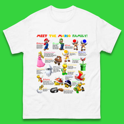 Meet The Mario Family Super Mario Vintage Mario Family Matching Costume Mens Tee Top
