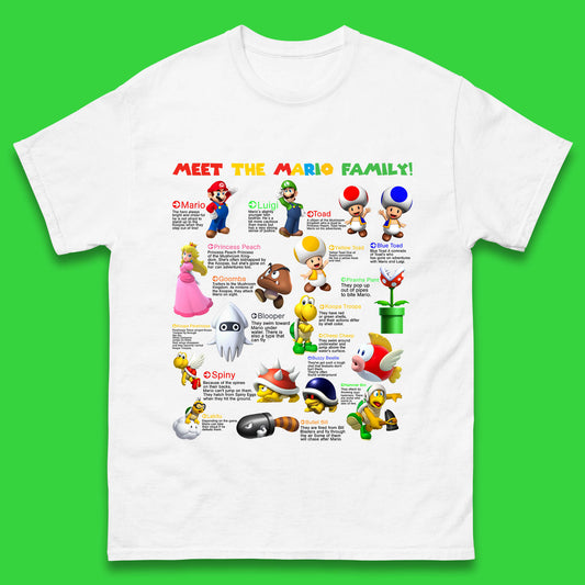 Meet The Mario Family Super Mario Vintage Mario Family Matching Costume Mens Tee Top