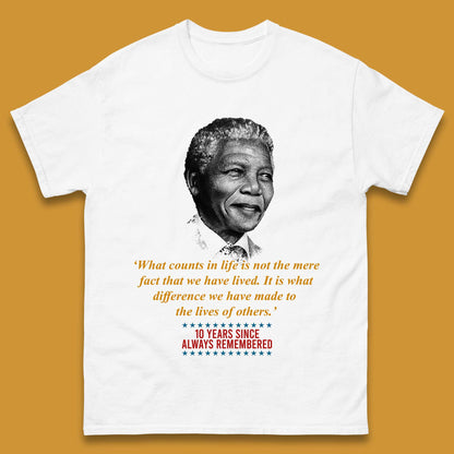 10 Years Since Always Remember Nelson Mandela Famous Mens Tee Top