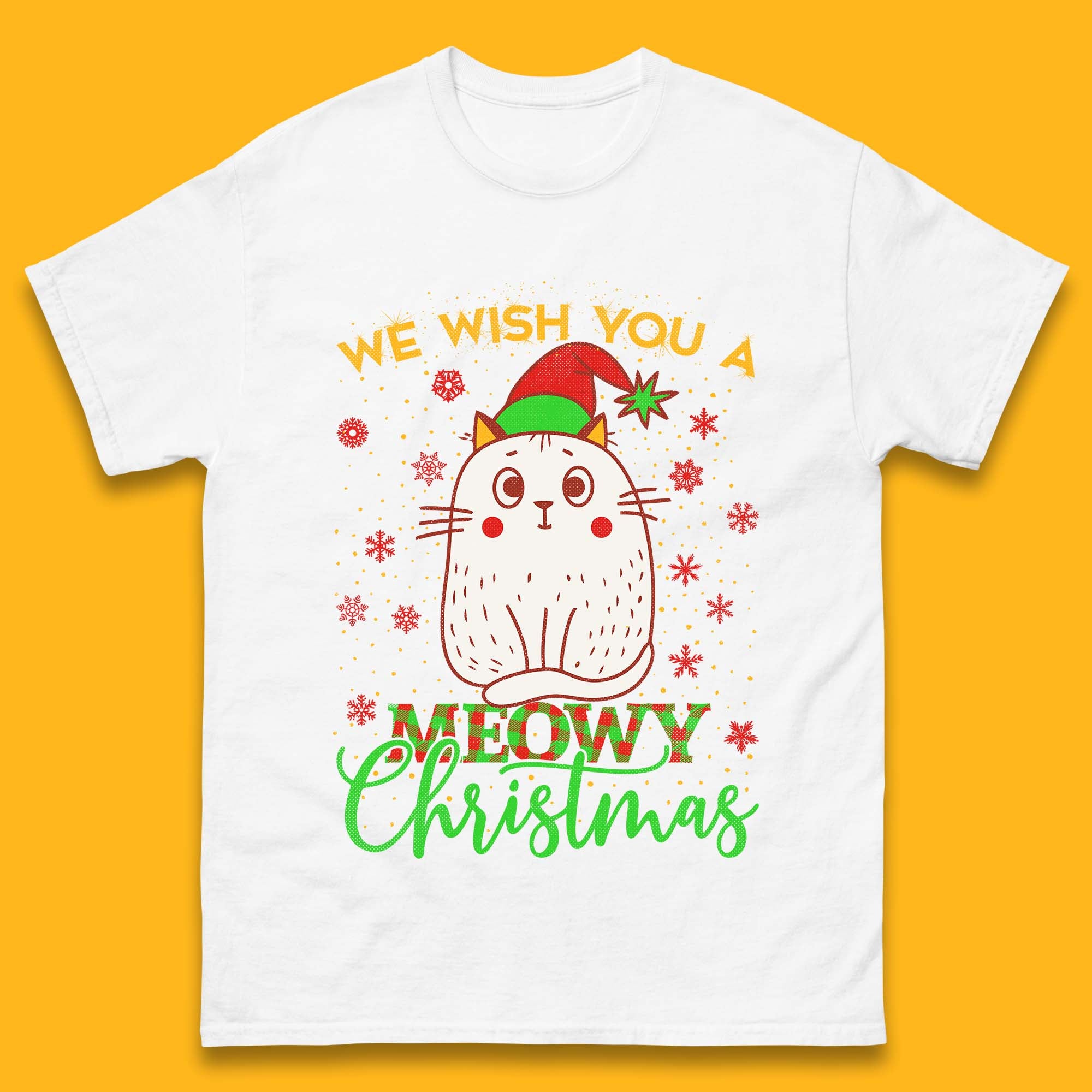 Meowy Christmas Mens T-Shirt