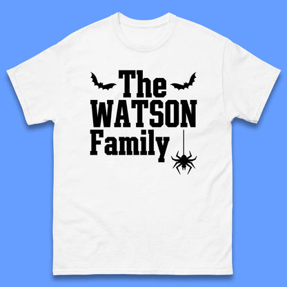 Personalised Halloween Family Your Name Horror Scary Spooky Matching Costume Mens Tee Top