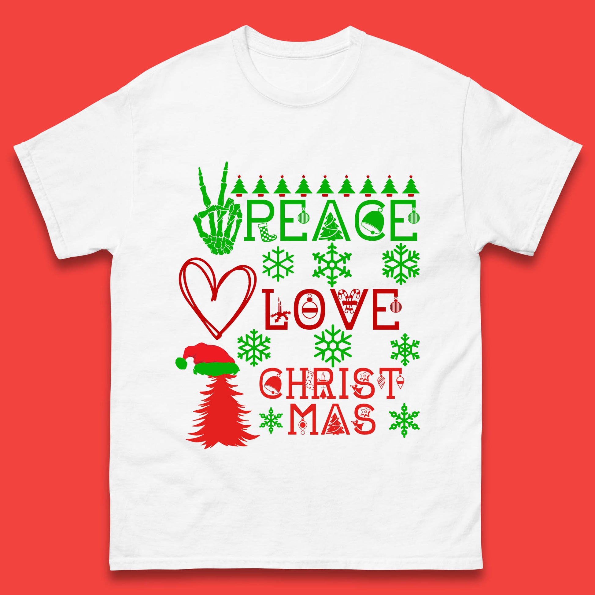 peace love christmas t shirt
