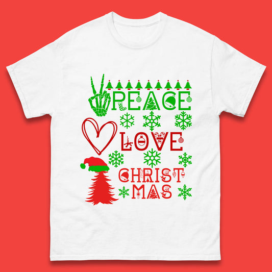 peace love christmas t shirt