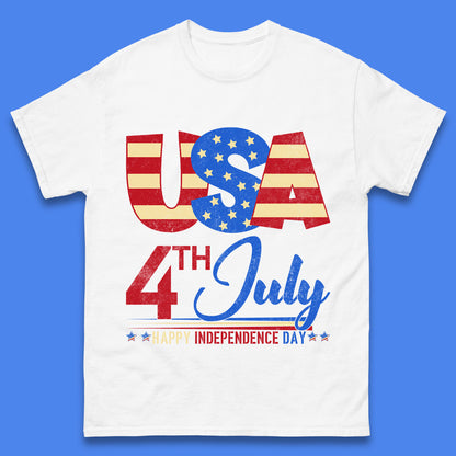 USA 4th July Happy Independence Day Celebration Patriotic Mens Tee Top