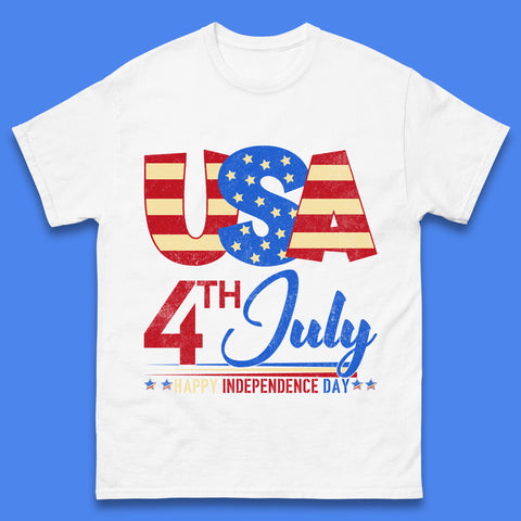 USA 4th July Happy Independence Day Celebration Patriotic Mens Tee Top