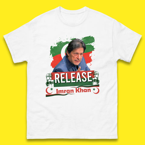 Release Imran Khan Prisoner No 804 Nation Stand With Imran Khan Pakistan Behind You Skipper Mens Tee Top