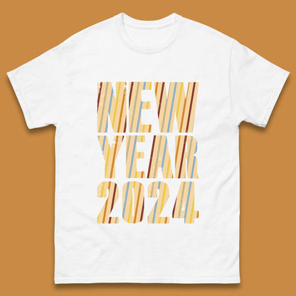 Retro Style New Year 2024 Mens T-Shirt
