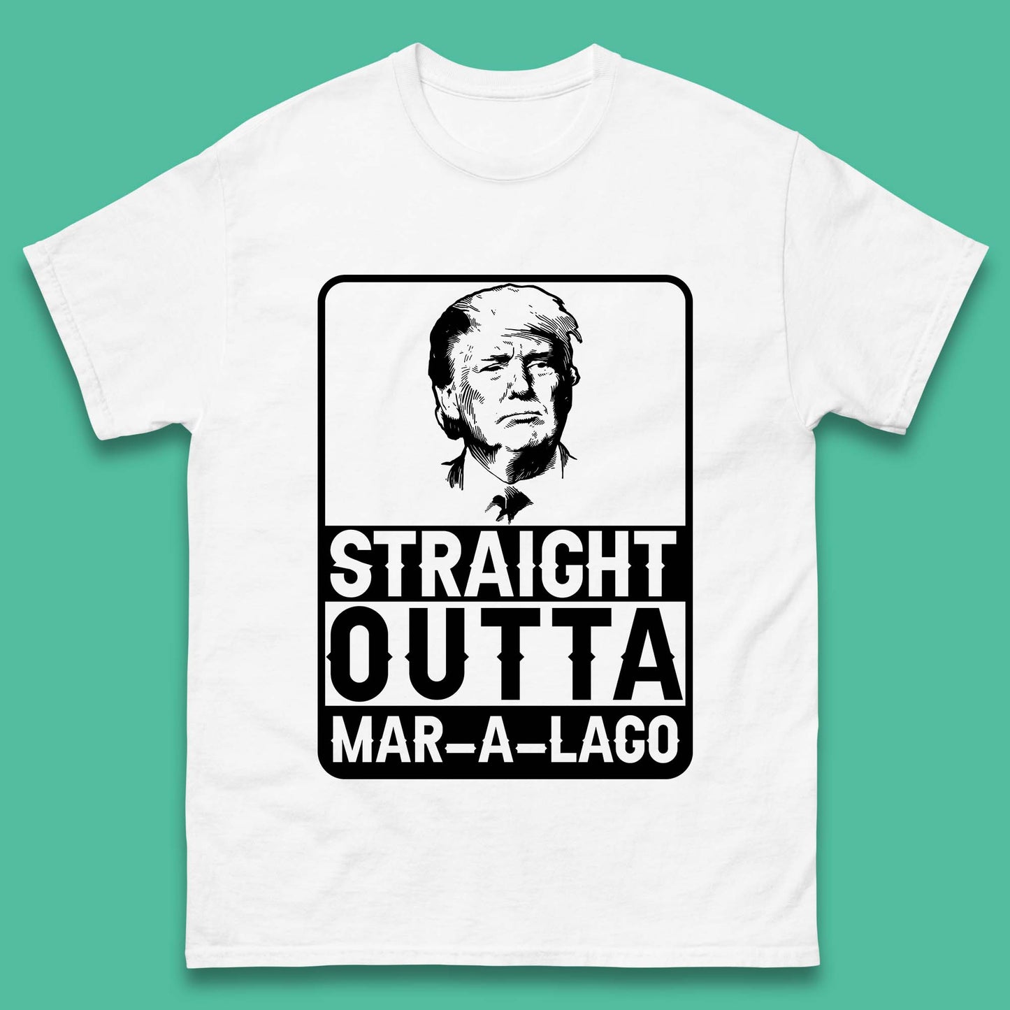 Donald Trump Straight Outta Mar-A-Lago USA Mugshot President Elections 2024 Mens Tee Top