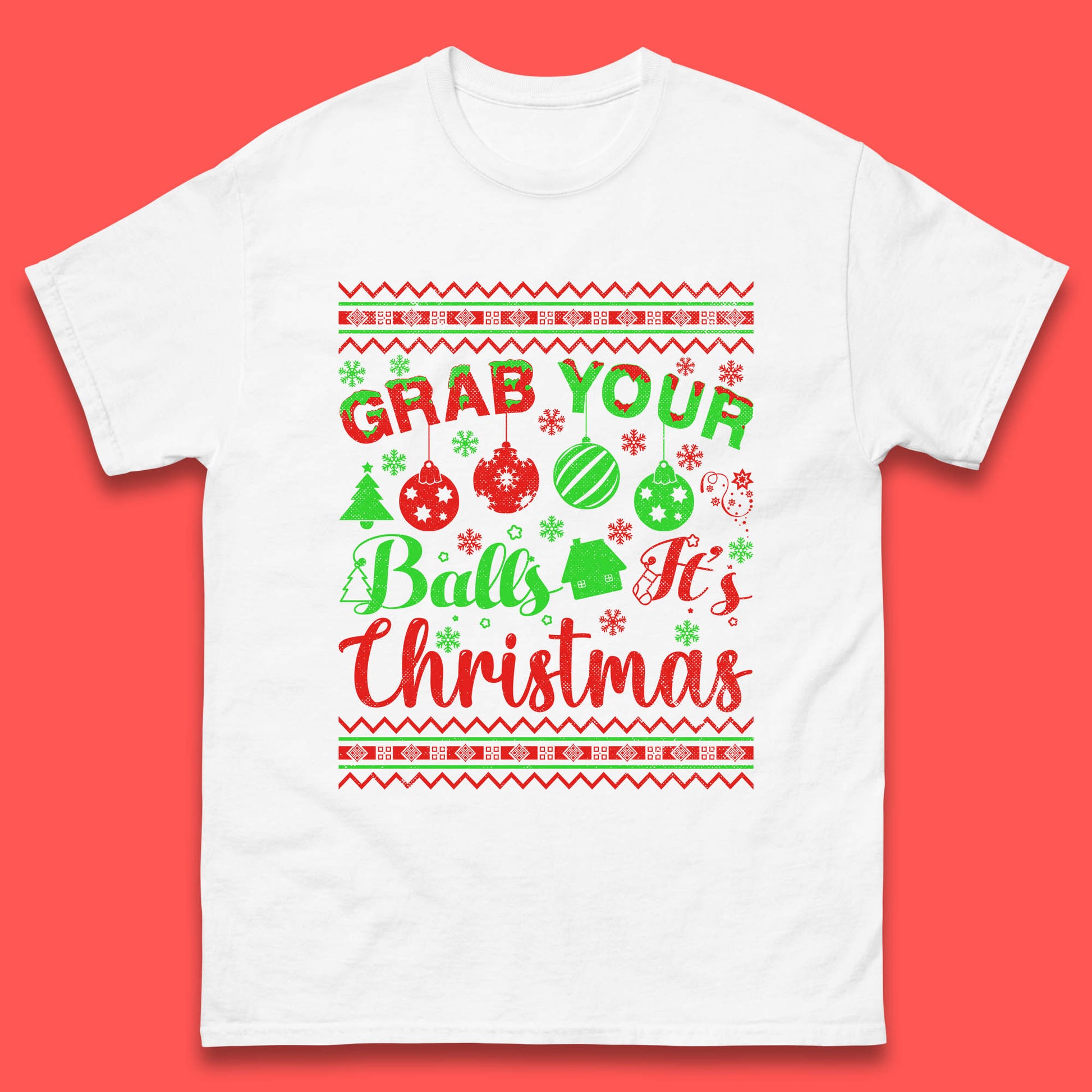grab your balls christmas funny t shirt