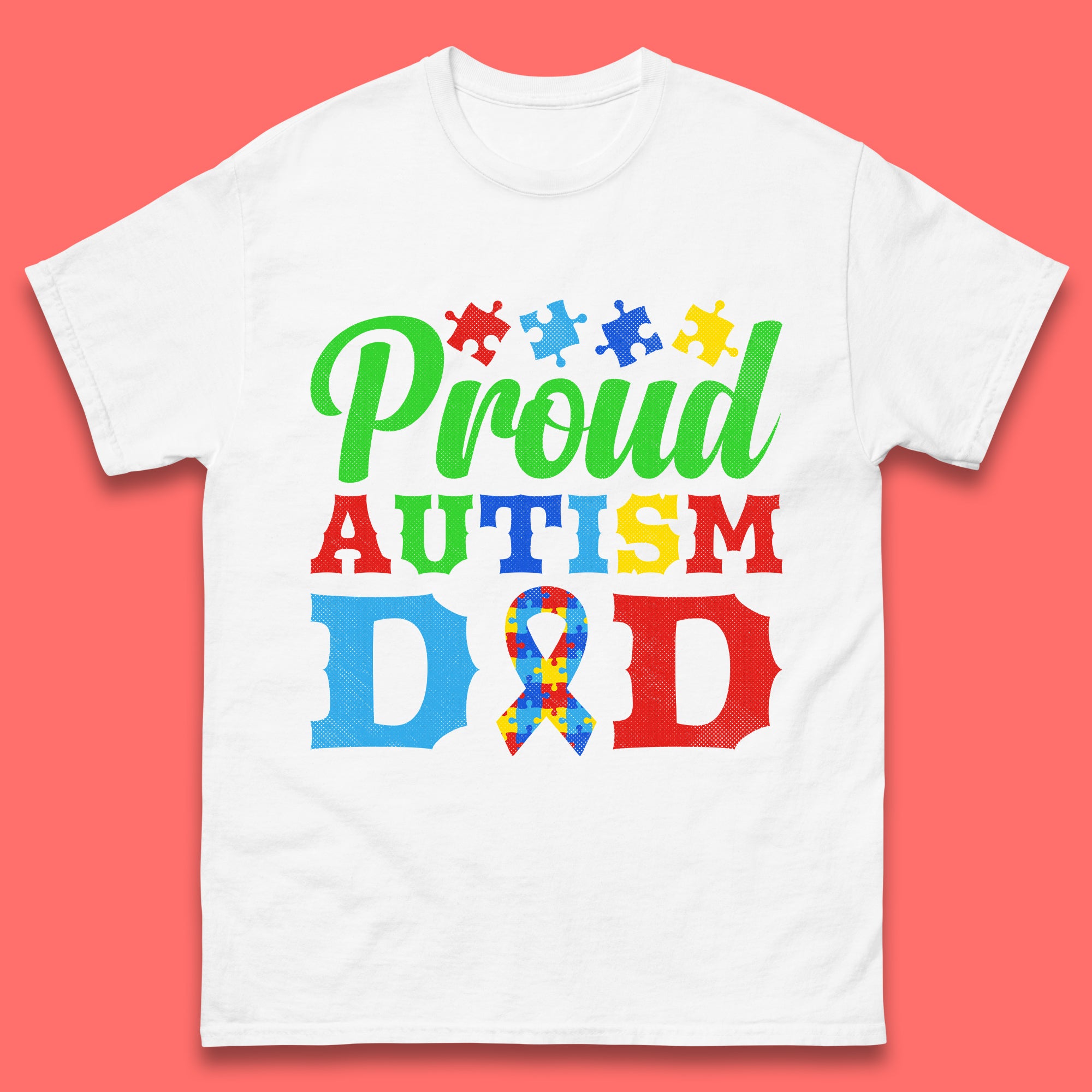 Proud Autism Dad Mens T-Shirt