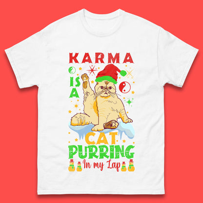 Christmas Karma Is A Cat Mens T-Shirt