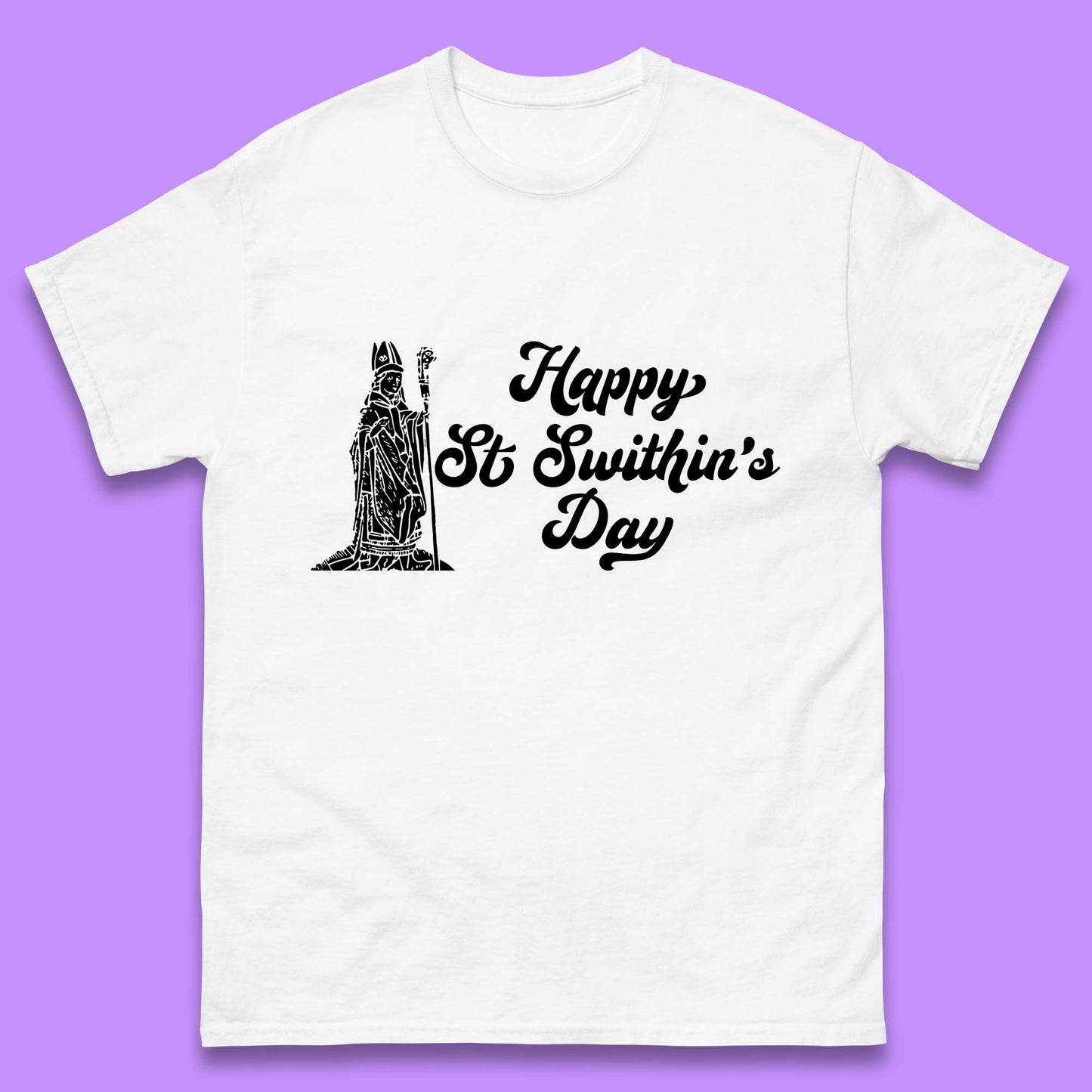 Happy St. Swithin's Day Swithun Weather Folklore Saint Swithun's Day Mens Tee Top