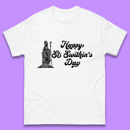 Happy St. Swithin's Day Swithun Weather Folklore Saint Swithun's Day Mens Tee Top