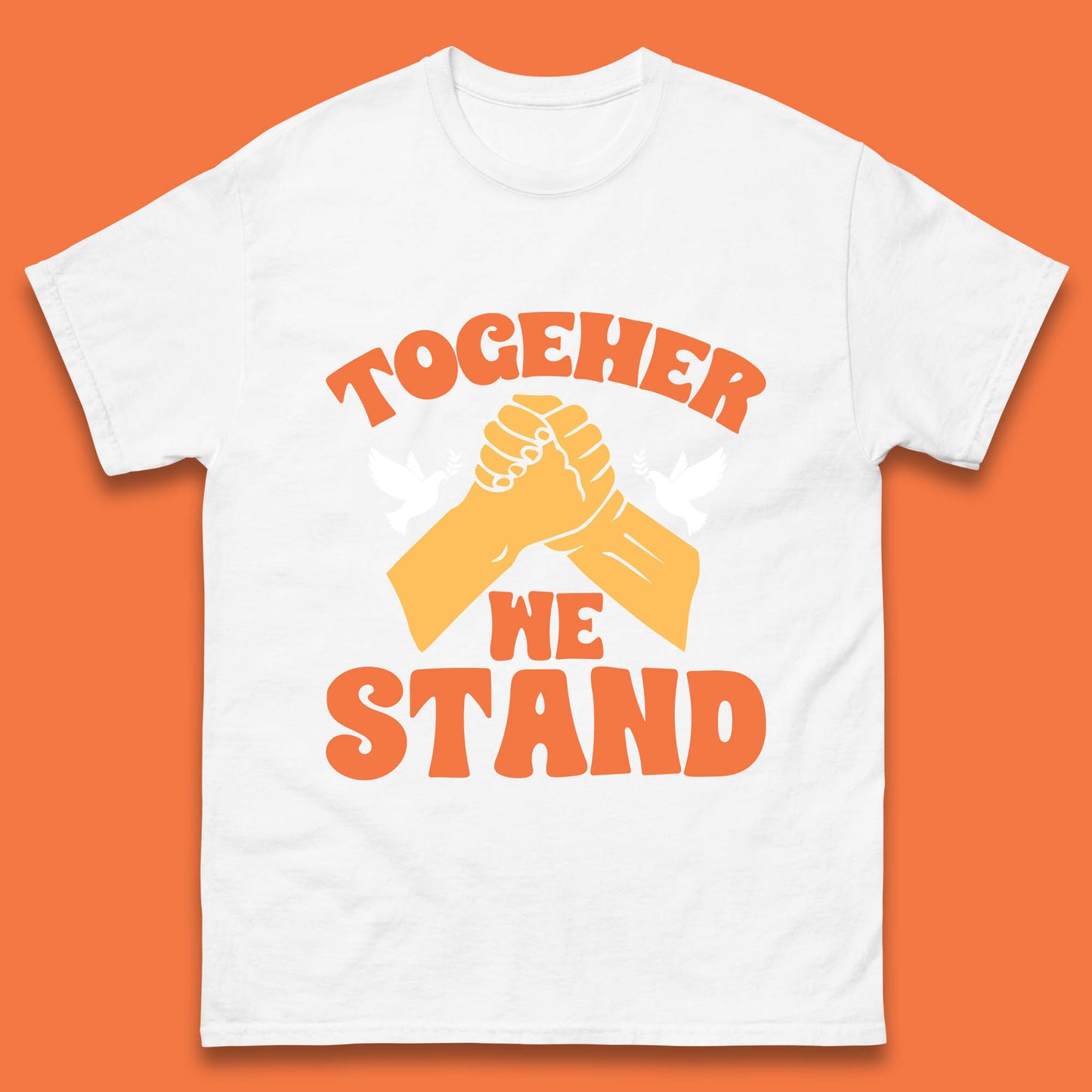 Together We Stand Handshake All Lives Matter Equality Social Justice Mens Tee Top