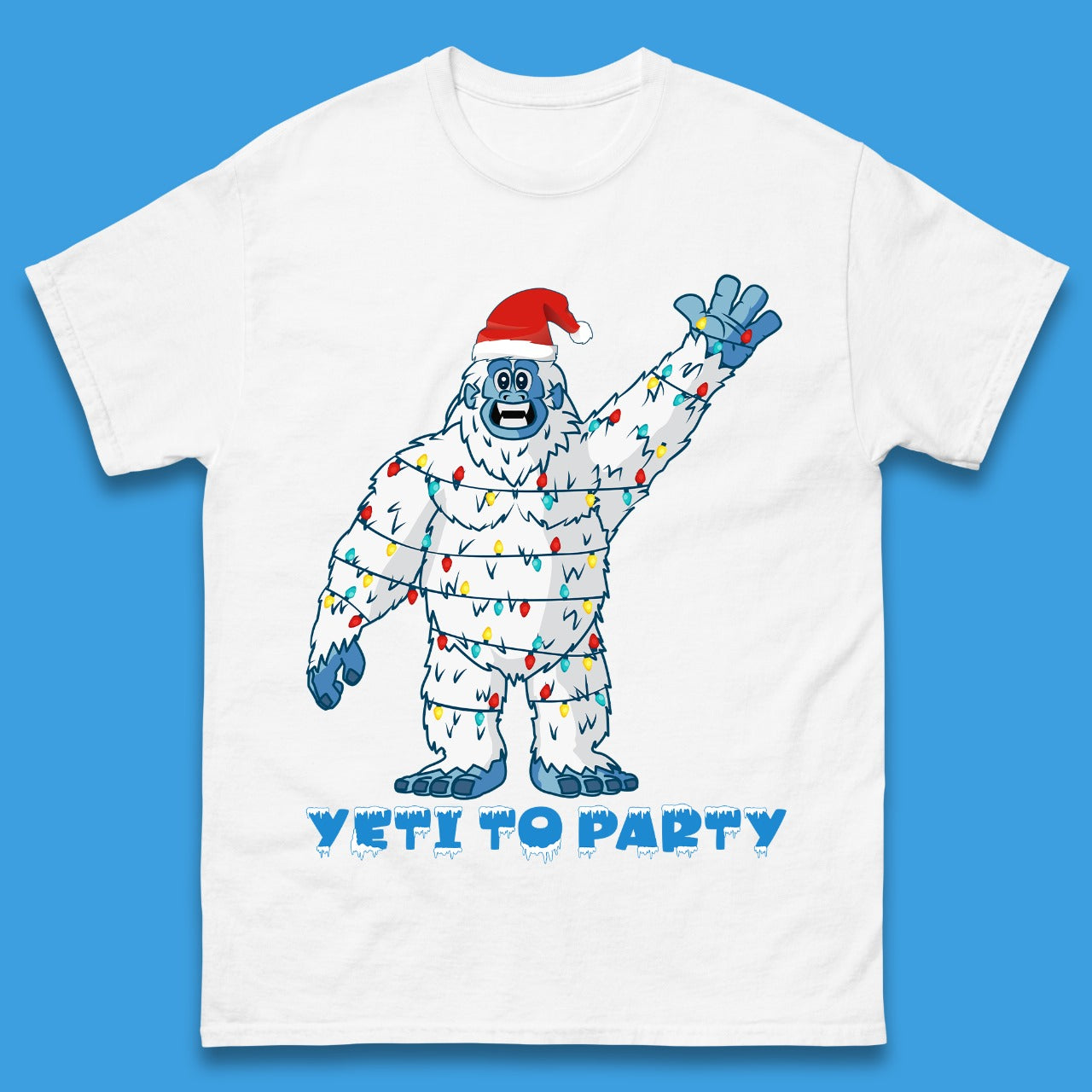 Yeti To Party Christmas Mens T-Shirt