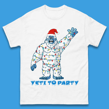 Yeti To Party Christmas Mens T-Shirt