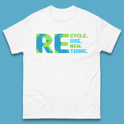 Recycle Reuse Renew Rethink Earth Day Environmental Activism Mens Tee Top