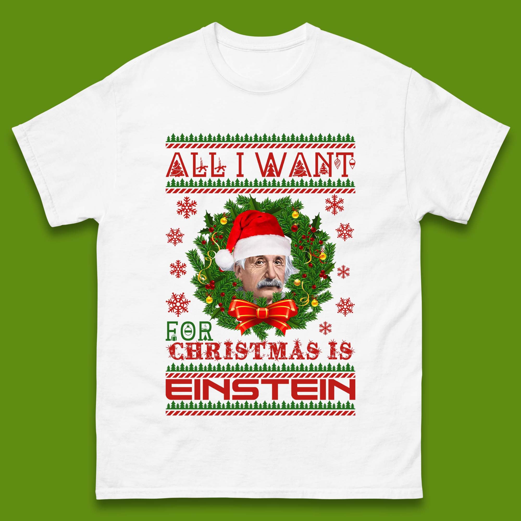 Want Einstein For Christmas Mens T-Shirt
