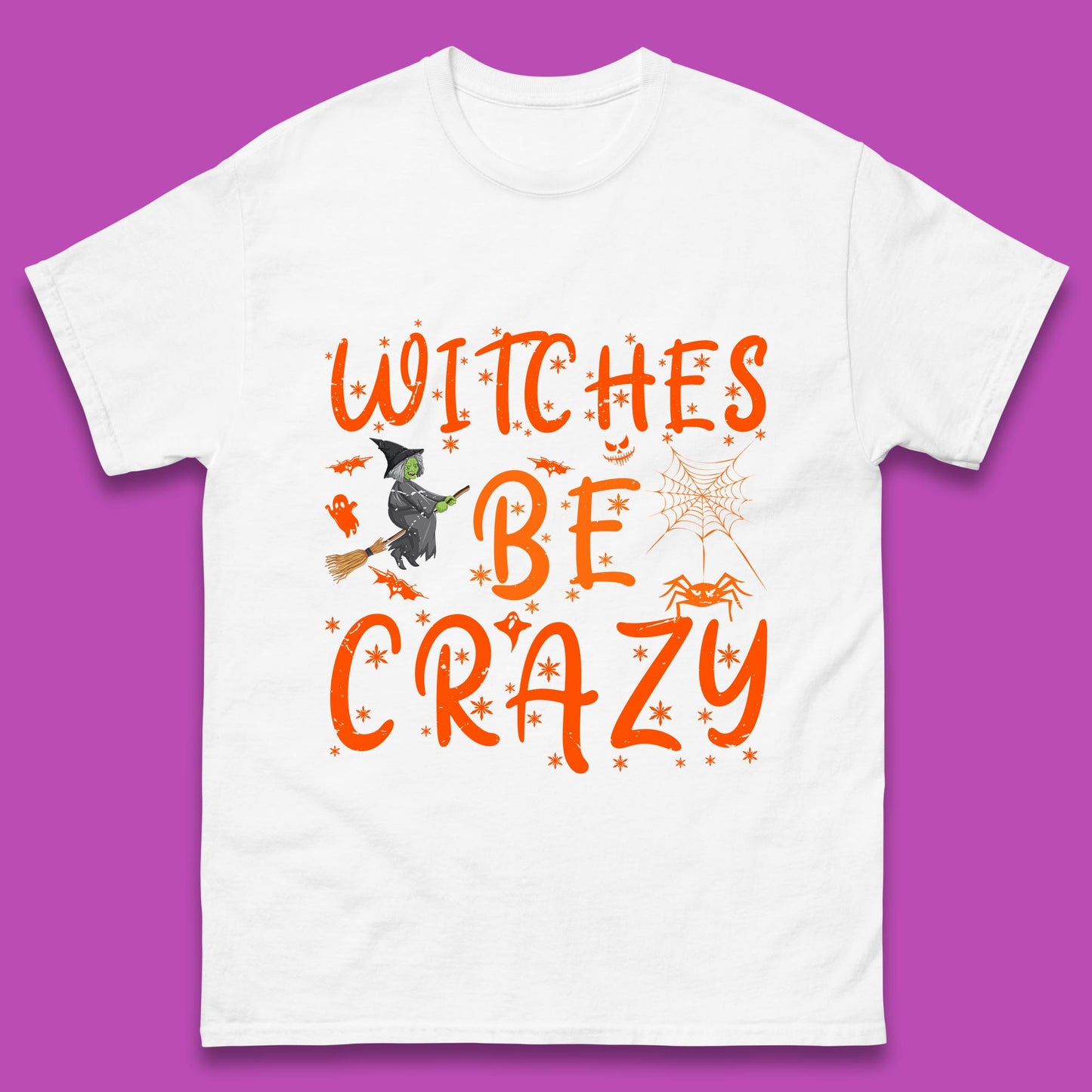 Witches Be Crazy Halloween Basic Witch Witches Be Trippin Witchy Halloween Quote Mens Tee Top