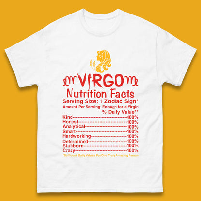 Virgo Nutrition Facts Mens T-Shirt