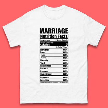 Marriage Nutrition Facts Mens T-Shirt