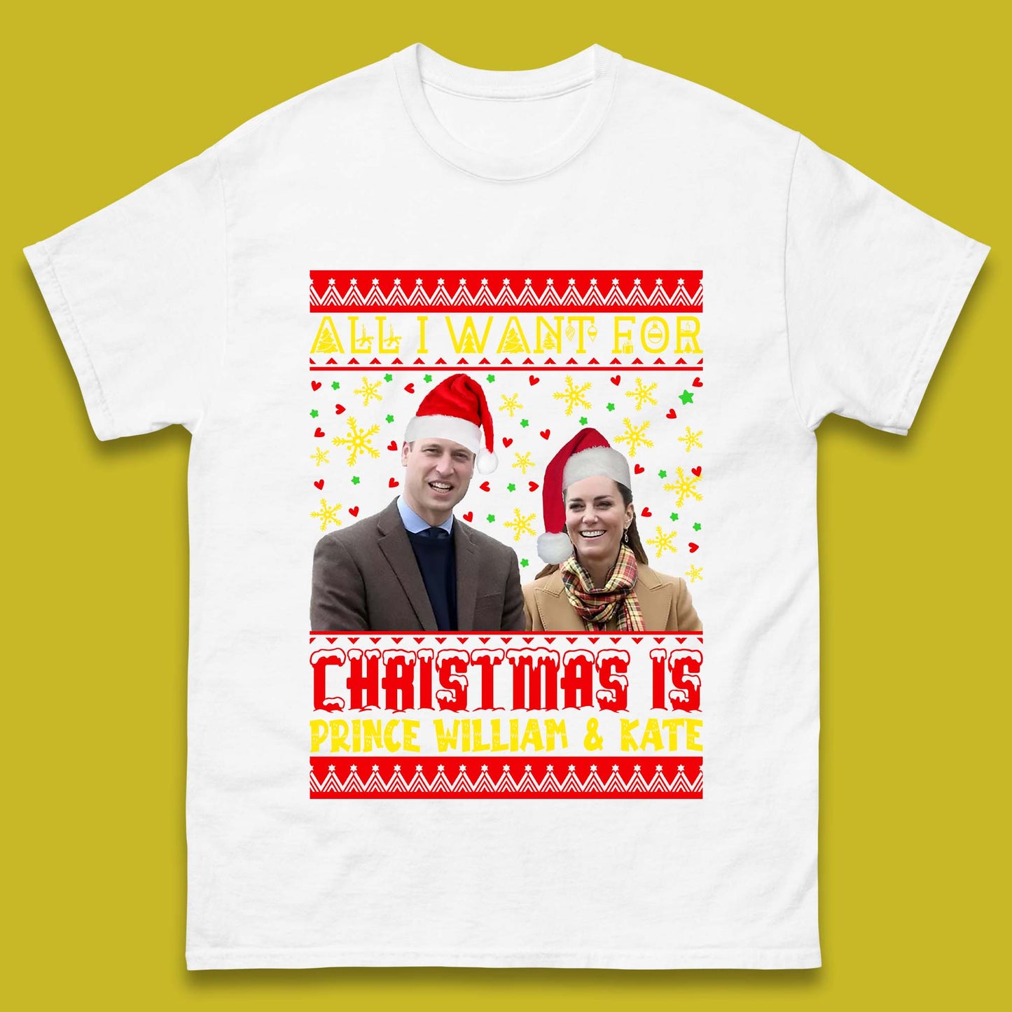 Prince William & Kate Christmas Mens T-Shirt