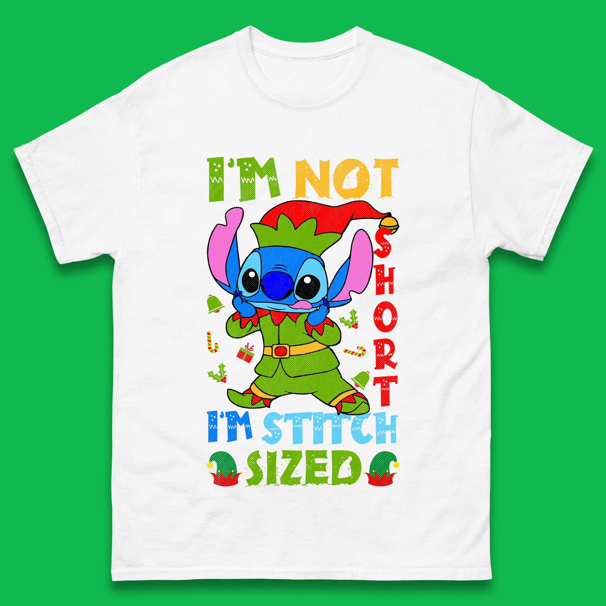 Elf Stitch Christmas Mens T-Shirt