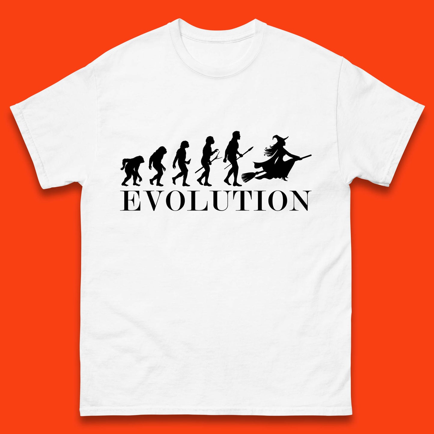 Witch Evolution Halloween Scary Spooky Witch Costume Mens Tee Top